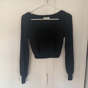 Aritzia Cropped Long Sleeve Shirt